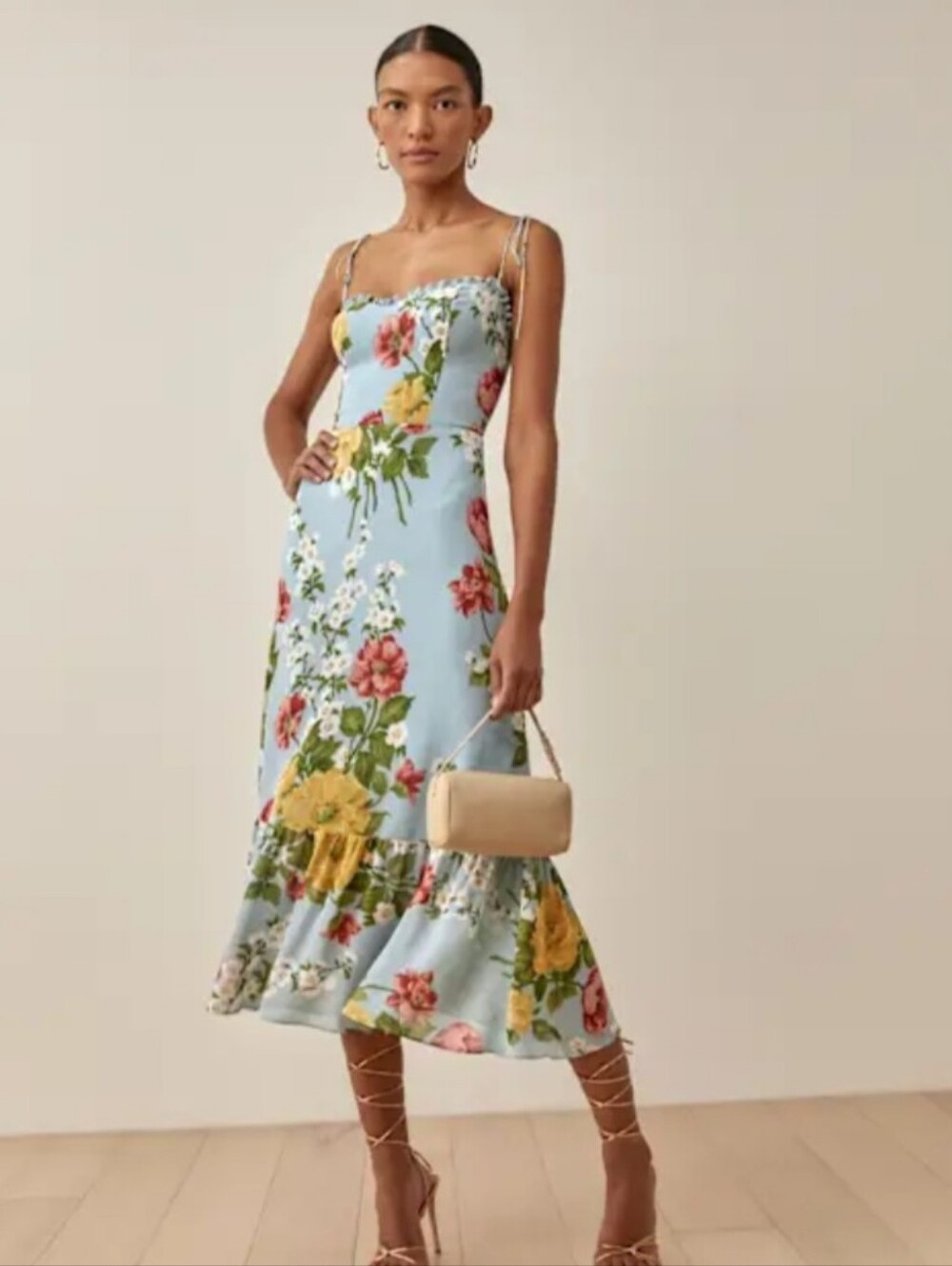 NEW! Reformation Enya Floral Midi Dress Size 14